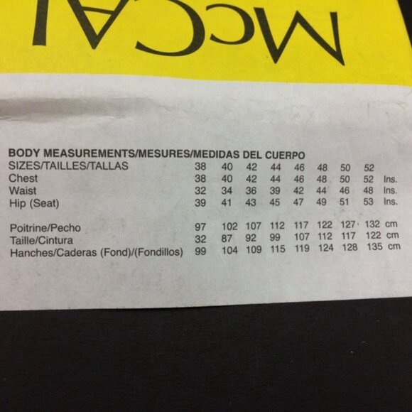 McCalls Costume Pattern 7821  Mens Long Duster Coat Uncut 46-52 Goth Cosplay - Picture 3 of 10